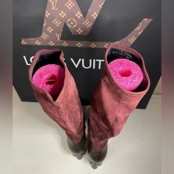 Louis Vuitton Boots LV Podium Platform Boots Authentic COA LV Tall Long Boots